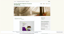 Desktop Screenshot of livingwithchronicfatiguesyndrome.wordpress.com