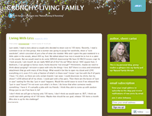 Tablet Screenshot of crunchylivingfamily.wordpress.com