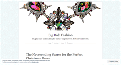 Desktop Screenshot of bigboldfashion.wordpress.com