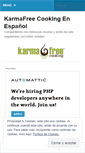 Mobile Screenshot of karmafreecookingenespanol.wordpress.com