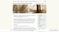 Desktop Screenshot of dieweltdergebaerdensprachler.wordpress.com