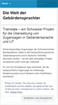 Mobile Screenshot of dieweltdergebaerdensprachler.wordpress.com