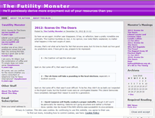 Tablet Screenshot of futilitymonster.wordpress.com