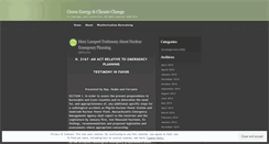 Desktop Screenshot of greenenergyclimatechange.wordpress.com