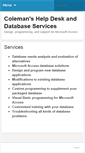 Mobile Screenshot of colemanshelpdesk.wordpress.com