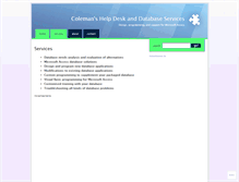 Tablet Screenshot of colemanshelpdesk.wordpress.com