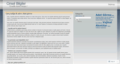 Desktop Screenshot of cinselbilgiler.wordpress.com