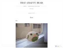 Tablet Screenshot of craftybear.wordpress.com