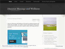 Tablet Screenshot of discovermassageandwellness.wordpress.com