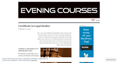 Desktop Screenshot of eveningcourses.wordpress.com