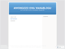 Tablet Screenshot of mwongozo.wordpress.com