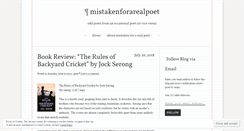 Desktop Screenshot of mistakenforarealpoet.wordpress.com