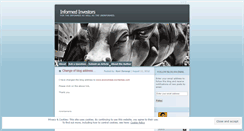 Desktop Screenshot of informedinvestors.wordpress.com
