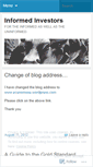 Mobile Screenshot of informedinvestors.wordpress.com