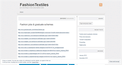 Desktop Screenshot of fashiontextiles.wordpress.com