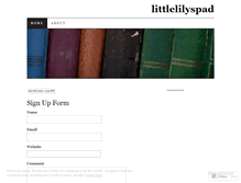 Tablet Screenshot of littlelilyspad.wordpress.com