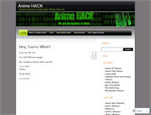 Tablet Screenshot of animehack.wordpress.com
