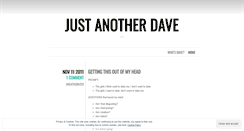 Desktop Screenshot of justanotherdave.wordpress.com