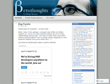 Tablet Screenshot of betathoughts.wordpress.com