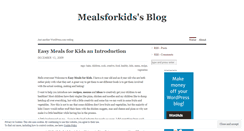 Desktop Screenshot of mealsforkids.wordpress.com