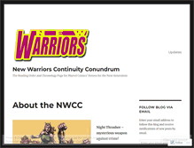 Tablet Screenshot of newwarriors.wordpress.com