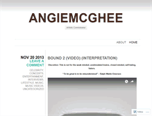 Tablet Screenshot of angiemcghee.wordpress.com