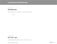 Tablet Screenshot of anmerkungen.wordpress.com