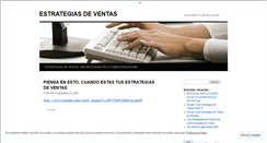 Desktop Screenshot of estrategiasdeventas.wordpress.com
