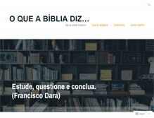 Tablet Screenshot of oqueabibliadiz.wordpress.com