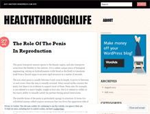 Tablet Screenshot of healththroughlife.wordpress.com