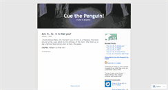 Desktop Screenshot of cuethepenguin.wordpress.com