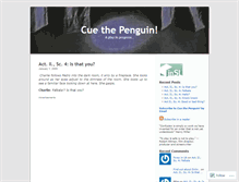 Tablet Screenshot of cuethepenguin.wordpress.com