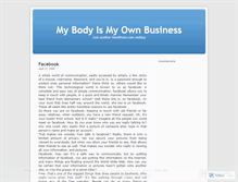 Tablet Screenshot of mybodyismyownbusiness.wordpress.com