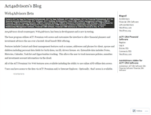 Tablet Screenshot of act4advisors.wordpress.com