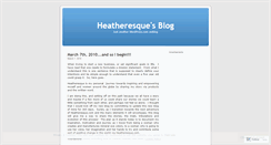 Desktop Screenshot of heatheresque.wordpress.com