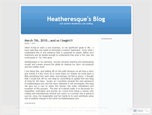 Tablet Screenshot of heatheresque.wordpress.com
