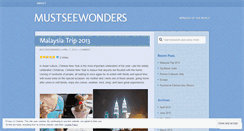 Desktop Screenshot of mustseewonders.wordpress.com
