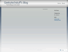 Tablet Screenshot of geekytechstuff.wordpress.com