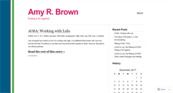 Desktop Screenshot of amyrhoda.wordpress.com