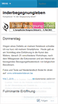 Mobile Screenshot of inderbegegnungleben.wordpress.com