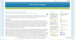 Desktop Screenshot of dontmindthelanguage.wordpress.com