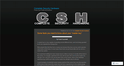 Desktop Screenshot of completesecurityhardware.wordpress.com