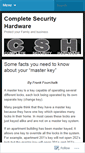 Mobile Screenshot of completesecurityhardware.wordpress.com