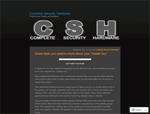 Tablet Screenshot of completesecurityhardware.wordpress.com