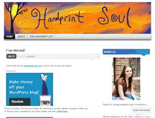 Tablet Screenshot of handprintsoul.wordpress.com