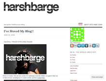 Tablet Screenshot of harshbarge.wordpress.com