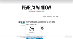 Desktop Screenshot of pearlswindow.wordpress.com