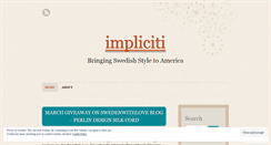Desktop Screenshot of impliciti.wordpress.com
