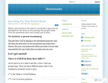 Tablet Screenshot of marketrader.wordpress.com