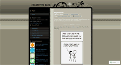 Desktop Screenshot of creativityblog.wordpress.com